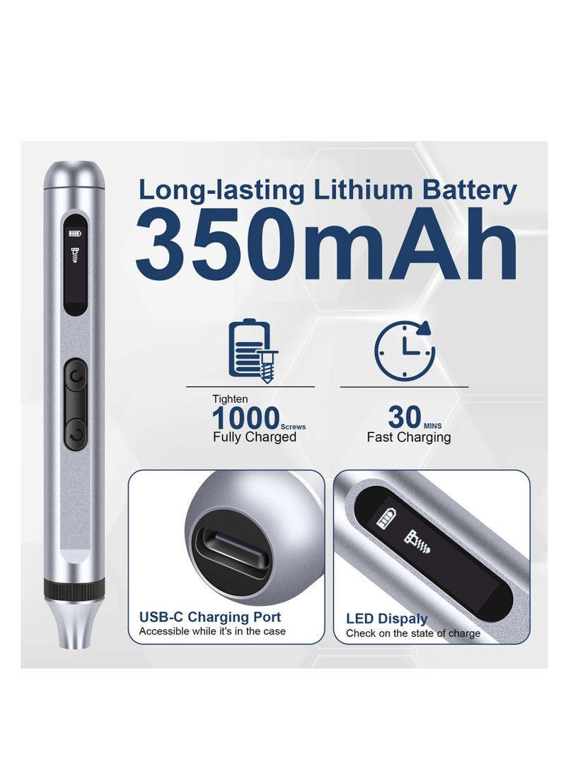 51 in 1 Mini Electric Precision Screwdriver Set USB-C Rechargeable Portable Precision Cordless Set with 48 Magnetic Bits - LED Lights for Repair Tool for Laptop Phone PC Camera  - Image 4
