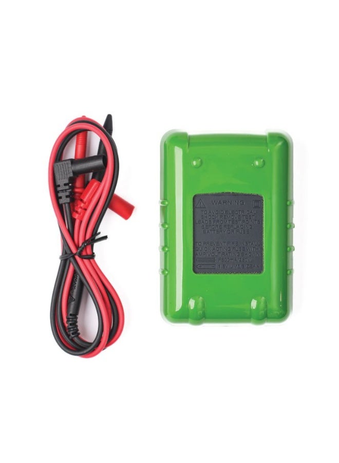 Terminator Analogue Multimeter Pocket Size, AC/DC Voltage 500V, DC current 250mA, Resistance, dB Measurement and Battery Test 1.5V and 9V, Green Color Holster - Image 3