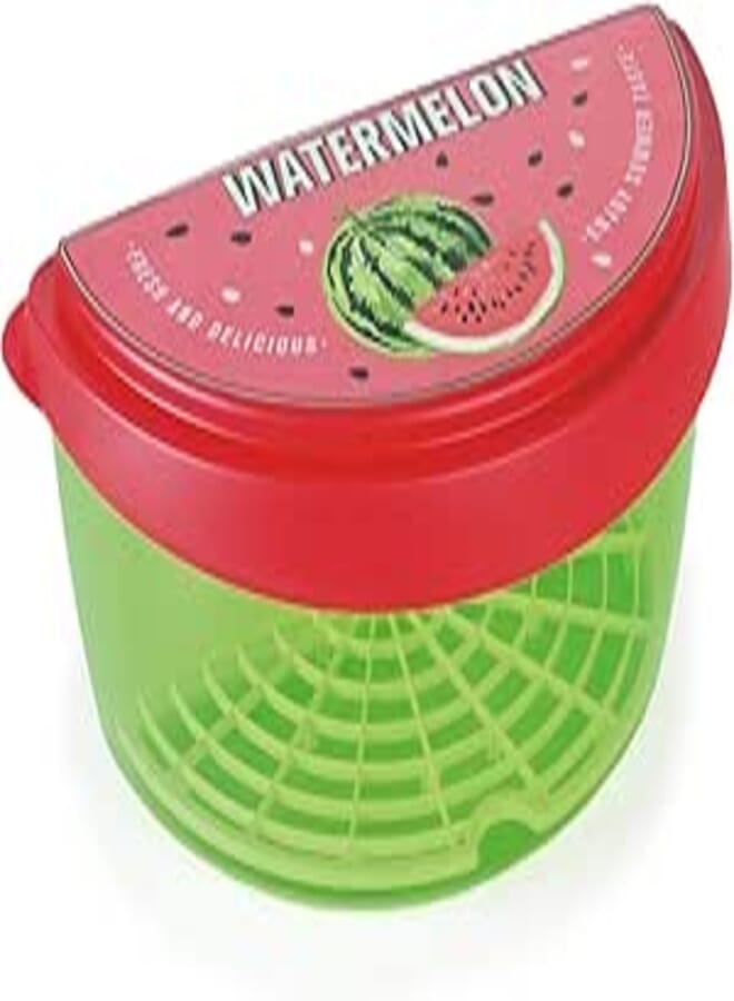 Snips Fresh Watermelon Storage Container with Aeration Grid, 3L, Multi-Color, Made in Italy