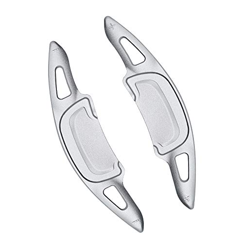 SANRILY Aluminum Alloy Steering Wheel Paddle Shifter Extension for Mazda3 Axela 2020-2021, Silver - Image 1