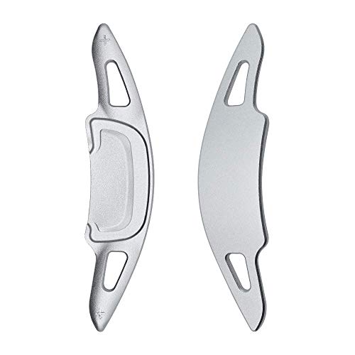 SANRILY Aluminum Alloy Steering Wheel Paddle Shifter Extension for Mazda3 Axela 2020-2021, Silver - Image 3