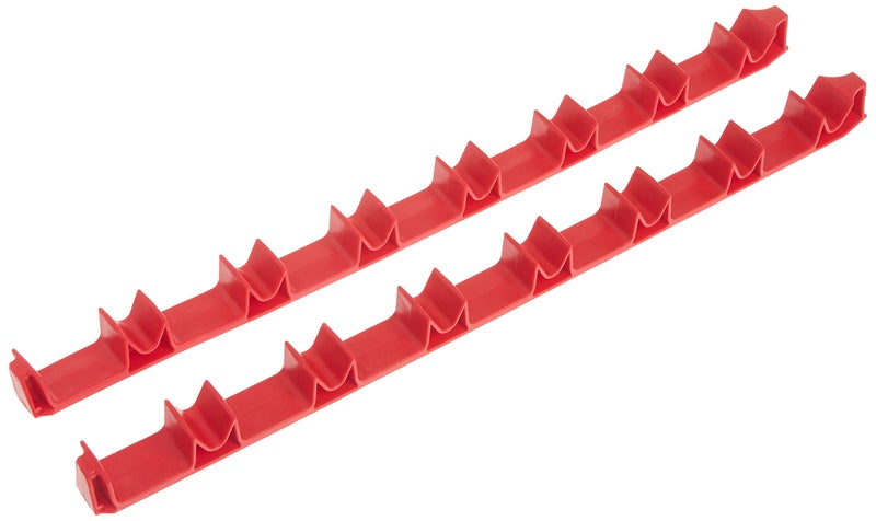 Ernst Manufacturing 6040 No-Slip Low-Profile Screwdriver Rail Set, 14 Tool, Red - Image 1