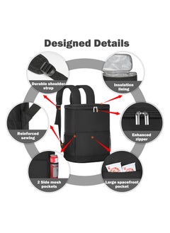 Generic Insulated Refrigerated Backpack - Leak proof Backpack Lightweight Refrigerated Bag, Suitable for Travel, Camping, Beach, Lunch  - Image 4