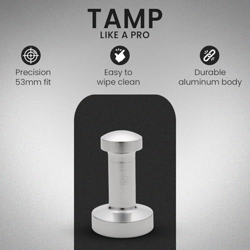 Rattleware Premium Aluminum Espresso Tamper (53 mm) - Ideal for Baristas & Coffee Lovers - Sleek Material & Design - Ultimate Tamping Precision & Consistency - Image 2