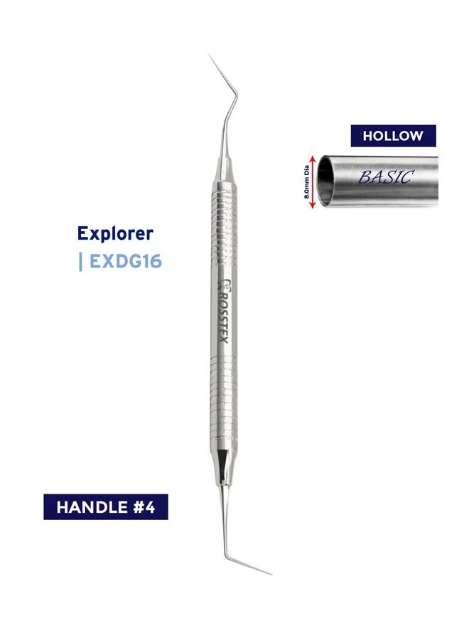 Crosstex - Dental Instrument Explorer/Probe Fig.dg16 with handle no. 4 - Image 1