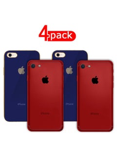 HICOOL 4Pack for iPhone 8/7/SE 2022/SE 2020 Case Shockproof Hard PC Electroplated Ultra Thin Back Cover 4.7 inch  - Image 1