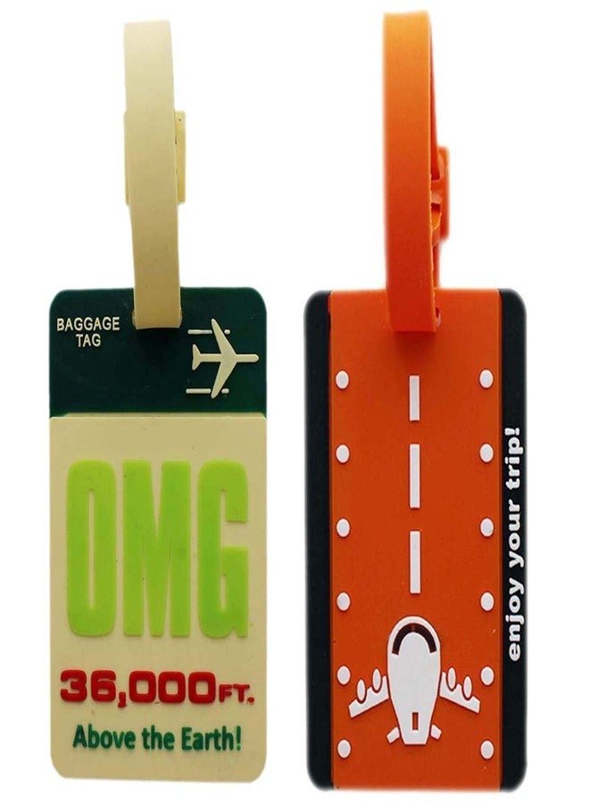 ABAJ Luggage Tag OMG 30000 FT., Enjoy Your Trip - Pack of 2 (1i459) - Bag Travel Tags - Image 2