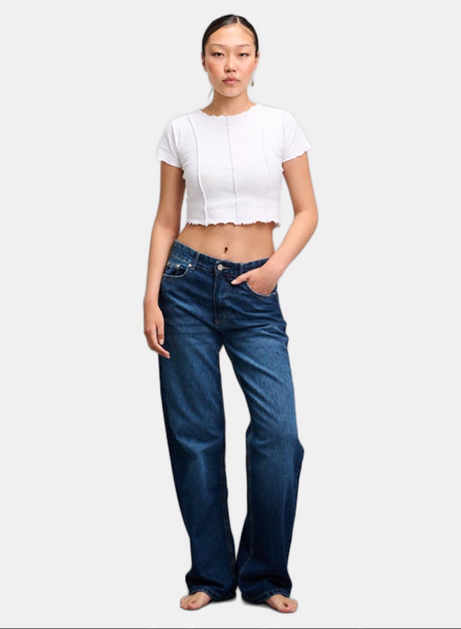 TGS Dark Blue Wide Leg Women Jeans - Image 1