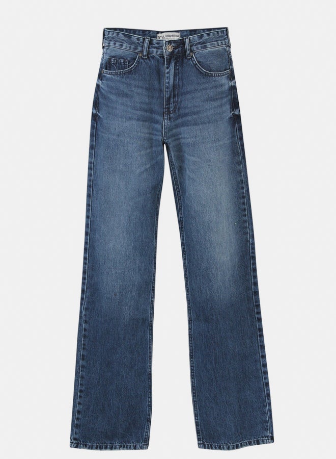TGS Dark Blue Wide Leg Women Jeans - Image 2
