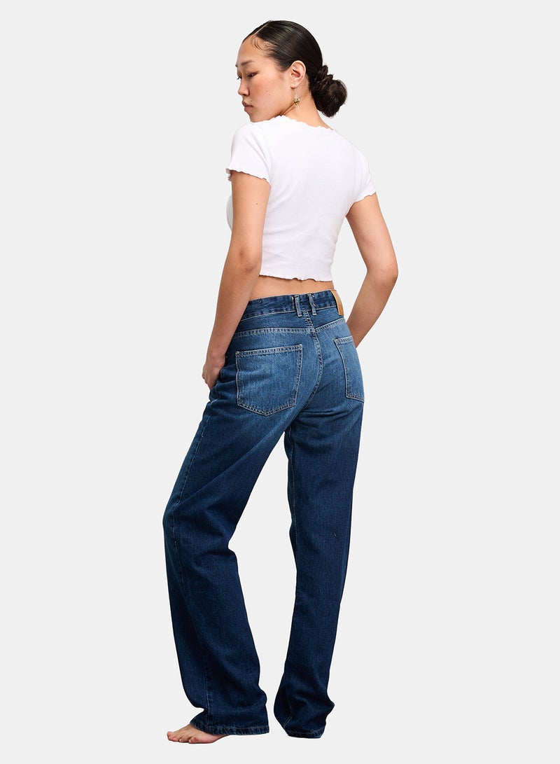TGS Dark Blue Wide Leg Women Jeans - Image 2