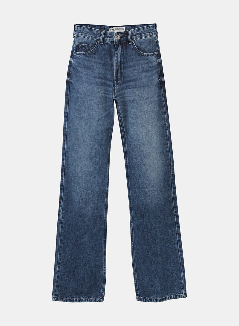 TGS Dark Blue Wide Leg Women Jeans - Image 3