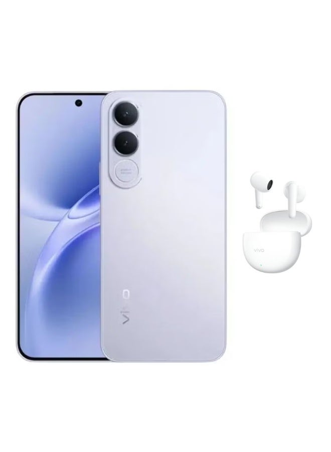 vivo V70 FE ثنائي الشريحة تيتانيوم فضي 8 جيجابايت رام 256 جيجابايت 5G مع سماعات فيفو بودز إير 3 XE W35 - أبيض - Image 1