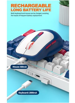 ARNOTEC Triple-mode mouse RGB luminous gaming mouse 500Amh lithium battery charging 1K return rate 4800DPI wired TYPE C wireless 2.4G Bluetooth three modes connection method office game universal fashion color wireless  - Image 4