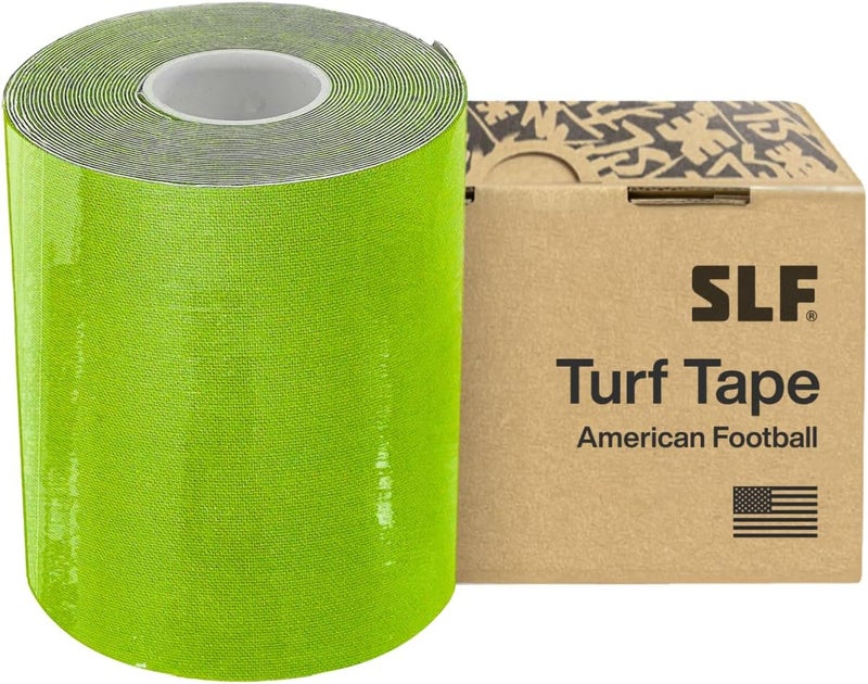 SLEEFS Hot Green Turf Tape Football - Extra Wide Waterproof Sports Athletic Tape - Flexible Breathable Ultra Sticky for Arms, Wrists, Ankles, Injuries - Lacrosse, Soccer, Baseball, Basketball - Image 1