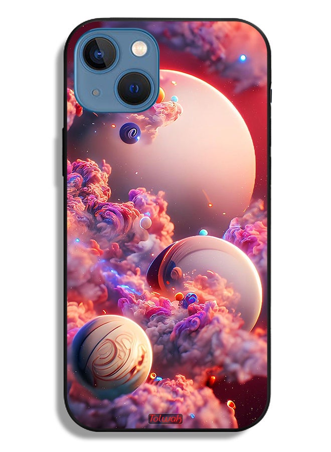 Tolwak Apple iPhone 13 Protective Case Clouds Abstract Art - Image 2