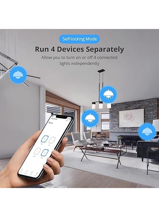 SONOFF 4-Gang WIFI Smart Switch - White - Image 4