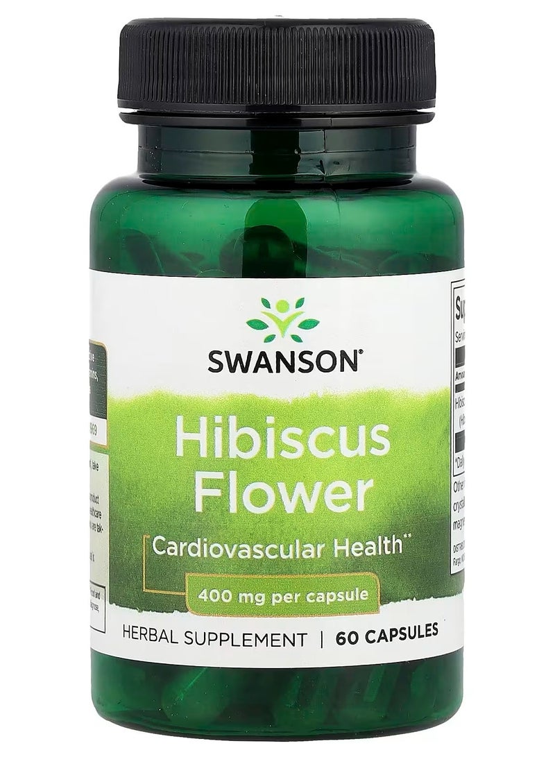 سوانسون، زهرة الكركديه، 400 ملغ، 60 كبسولة