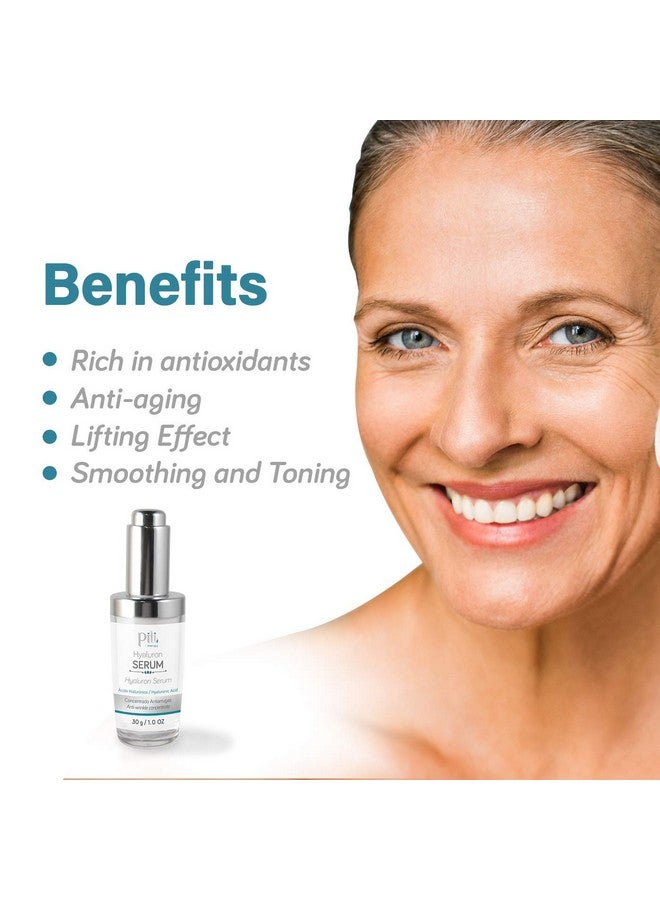 Pili Hyaluronic Serum | Concentrated Hyaluronic Acid Serum With Aloe Vera And Coffee Extract | Best Anti Aging Antiwrinkle Formula For Face Suero Concentrado De Acido Hialuronico| 1 Oz - Image 3