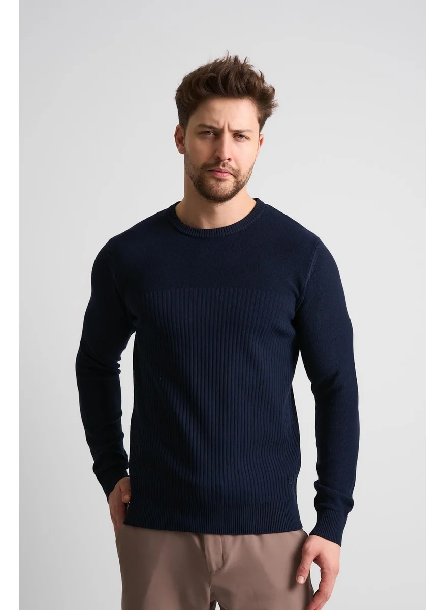 Alexander Gardi Textured Patterned Men's Knitwear Sweater