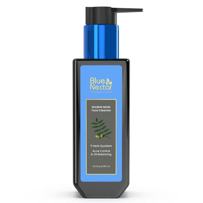 Blue Nectar Vitamin C Face Wash for Women and Men  Anti Acne Face Wash with Neem  Honey 11 Herbs 338 Fl oz