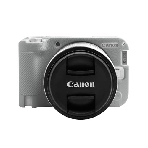 Easy Hood R50V Case, Soft Silicone Protective Cover for Canon EOS R50 V Digital Camera, Lightweight EOS R50V Camera Case Cover Grip Body Skin Protector (Grey) - Image 1