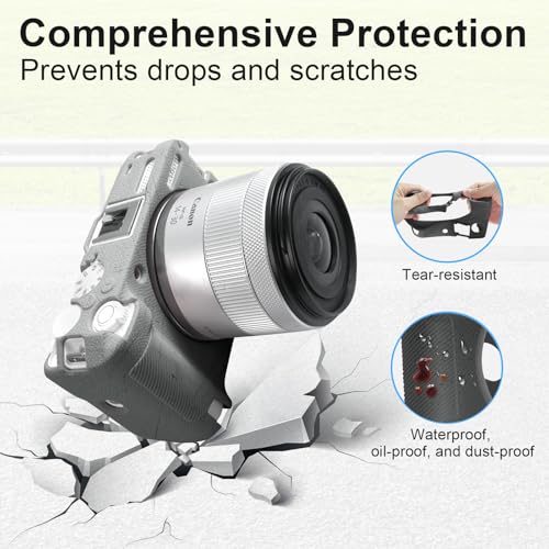 Easy Hood R50V Case, Soft Silicone Protective Cover for Canon EOS R50 V Digital Camera, Lightweight EOS R50V Camera Case Cover Grip Body Skin Protector (Grey) - Image 4