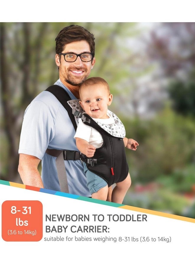 Nuby Classic Baby Carrier: Newborn to Toddler |Face-in and Face-Out Carrier | Black | Lightweight & Comfortable |Removeable Baby Drool Bib | 8-35 lb. (3.6-14 kg) - Image 1