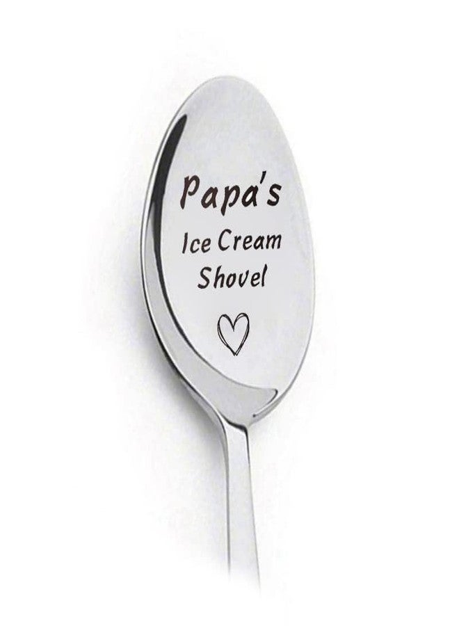 Kefley Papa Birthday Christmas Gifts for Dad Grandad Gifts from Grandchildren Papa Daddy Gift from Daughter Son Grandpa Grandfather's Day Gifts from Granddaughter Grandson Papa Ice Cream Spoon - Image 2