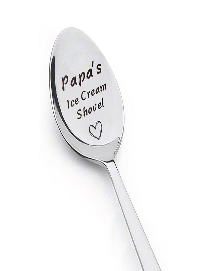 Kefley Papa Birthday Christmas Gifts for Dad Grandad Gifts from Grandchildren Papa Daddy Gift from Daughter Son Grandpa Grandfather's Day Gifts from Granddaughter Grandson Papa Ice Cream Spoon - Image 5