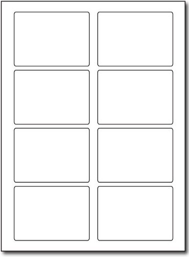 MALANI STORES A4 Size White Self Adhesive Label/Sticker for Printer (Inject/Copier/Laser) - 8 Sticker Per Sheet - 50 Sheets Pack (100x72 mm) - Image 3