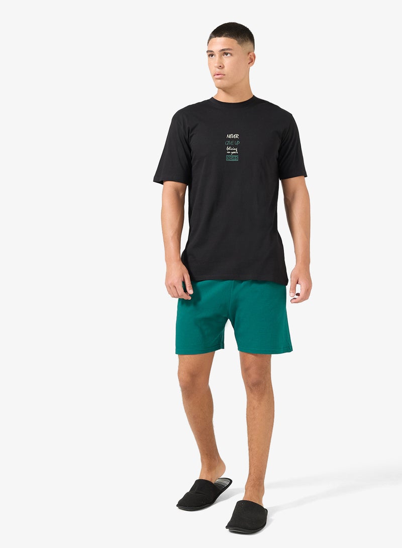 سفنتي فايف طقم بيجامة تي شيرت وشورت - Image 5