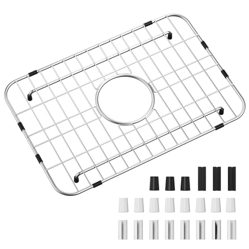 TOENMAN Sink Grid 18" X 12-1/2", Centered Drain with Corner Radius 1-1/2" (18" X 12-1/2" Centered Drain) - Image 1