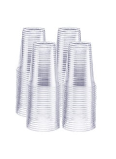Comfy Package Comfy Package [16 oz. - 100 Pack Crystal PET Clear Plastic Cups for Party - Ideal for Cold Beverages, Smoothies, and Parties  - Image 1