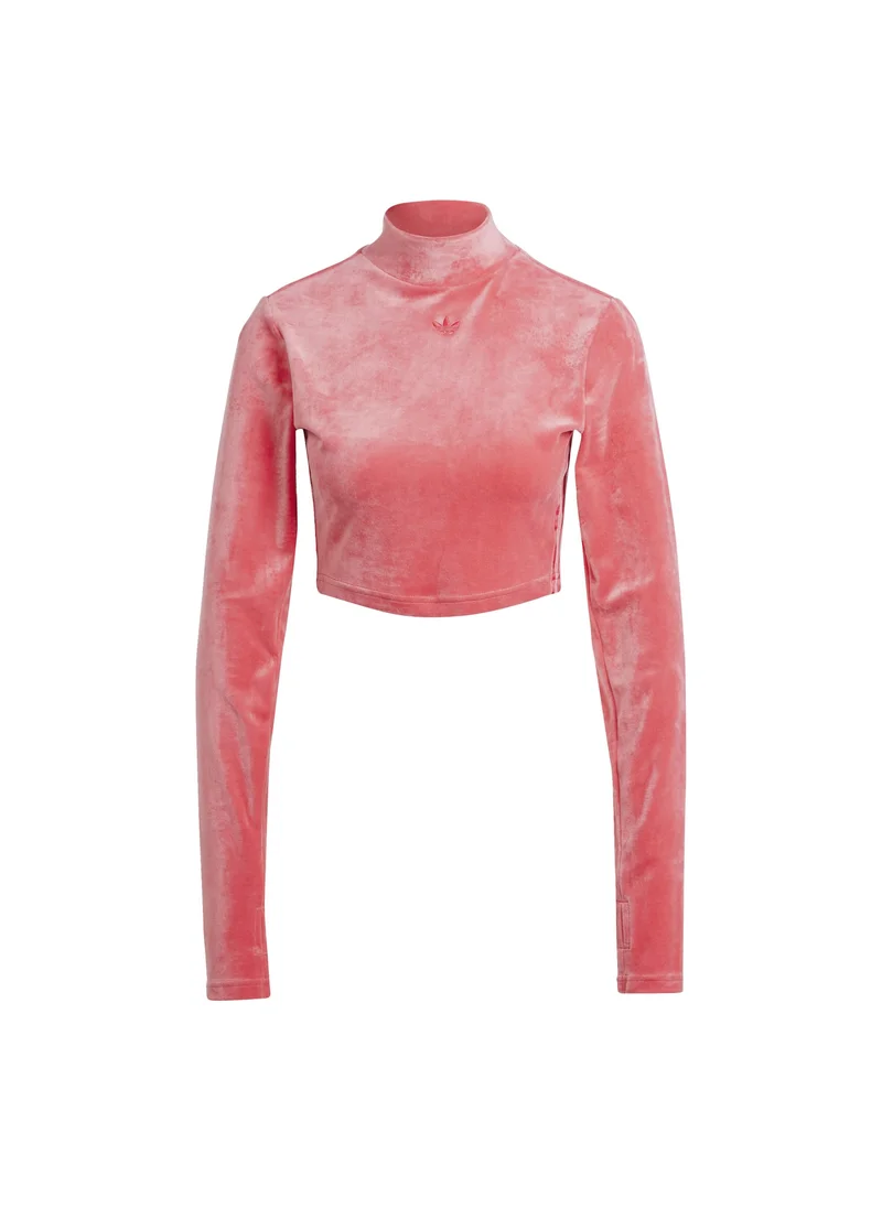 Adidas adidas VELVET CROP TOP Pink Originals Women TOPS