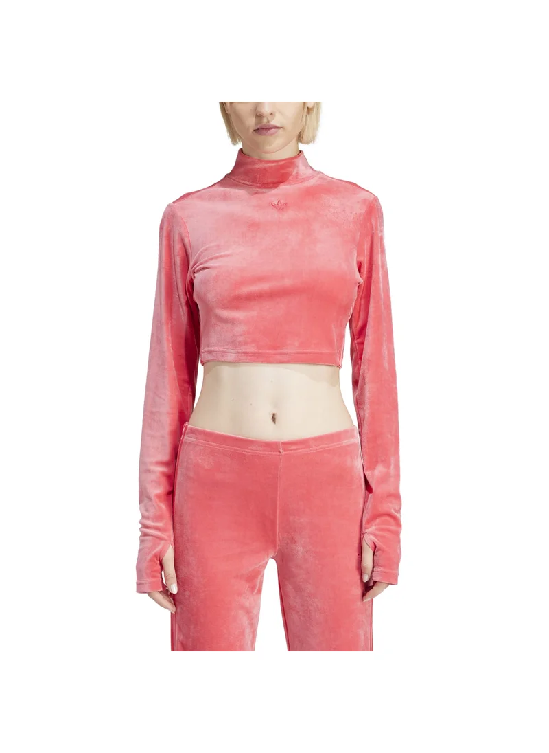 Adidas adidas VELVET CROP TOP Pink Originals Women TOPS