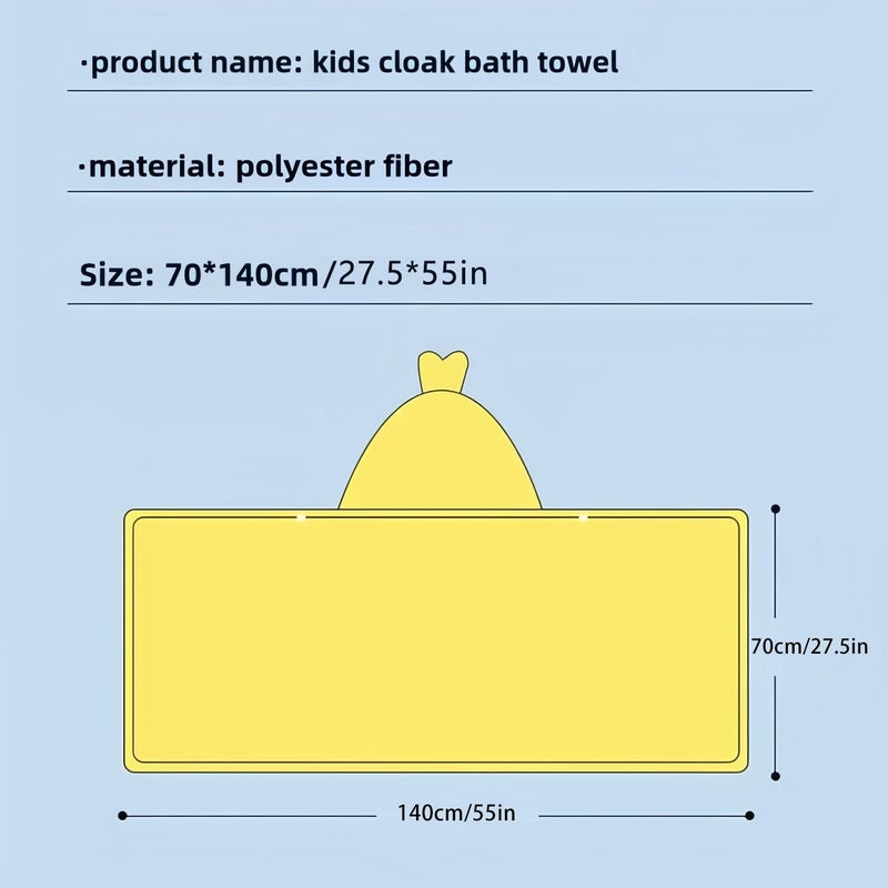 SEVDO Toddler Hooded Bath Towel, 27.5"X55" Girl Boy Robe with Hood 1-6,Soft Absorbent Baby Bath Towels, Highly Absorbent Bathrobe Blanket Kids Shower Gifts,Toallas de BaÃ±o para Bebe - Image 2