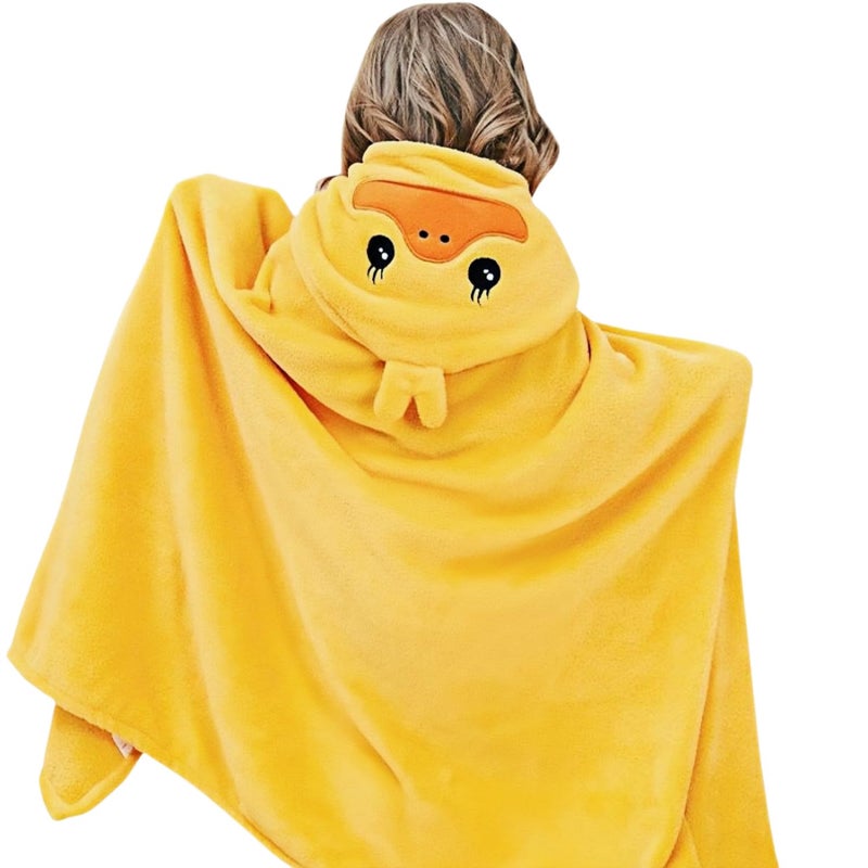 SEVDO Toddler Hooded Bath Towel, 27.5"X55" Girl Boy Robe with Hood 1-6,Soft Absorbent Baby Bath Towels, Highly Absorbent Bathrobe Blanket Kids Shower Gifts,Toallas de BaÃ±o para Bebe - Image 1