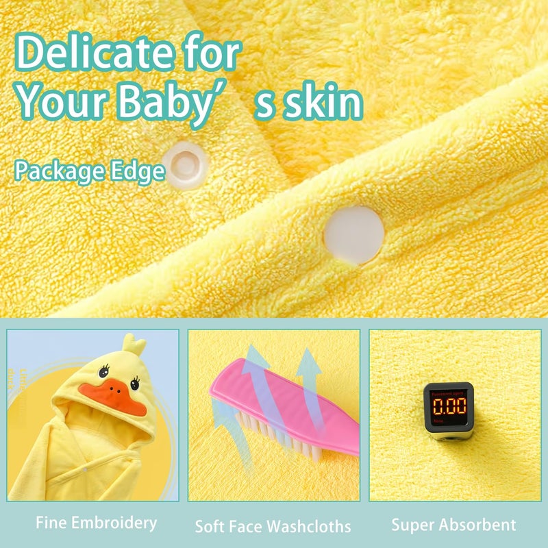 SEVDO Toddler Hooded Bath Towel, 27.5"X55" Girl Boy Robe with Hood 1-6,Soft Absorbent Baby Bath Towels, Highly Absorbent Bathrobe Blanket Kids Shower Gifts,Toallas de BaÃ±o para Bebe - Image 3
