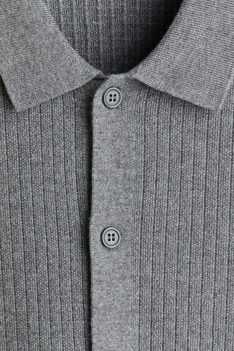 H&M  Regular Fit Textured-knit shirt for Men | Best Price UAE