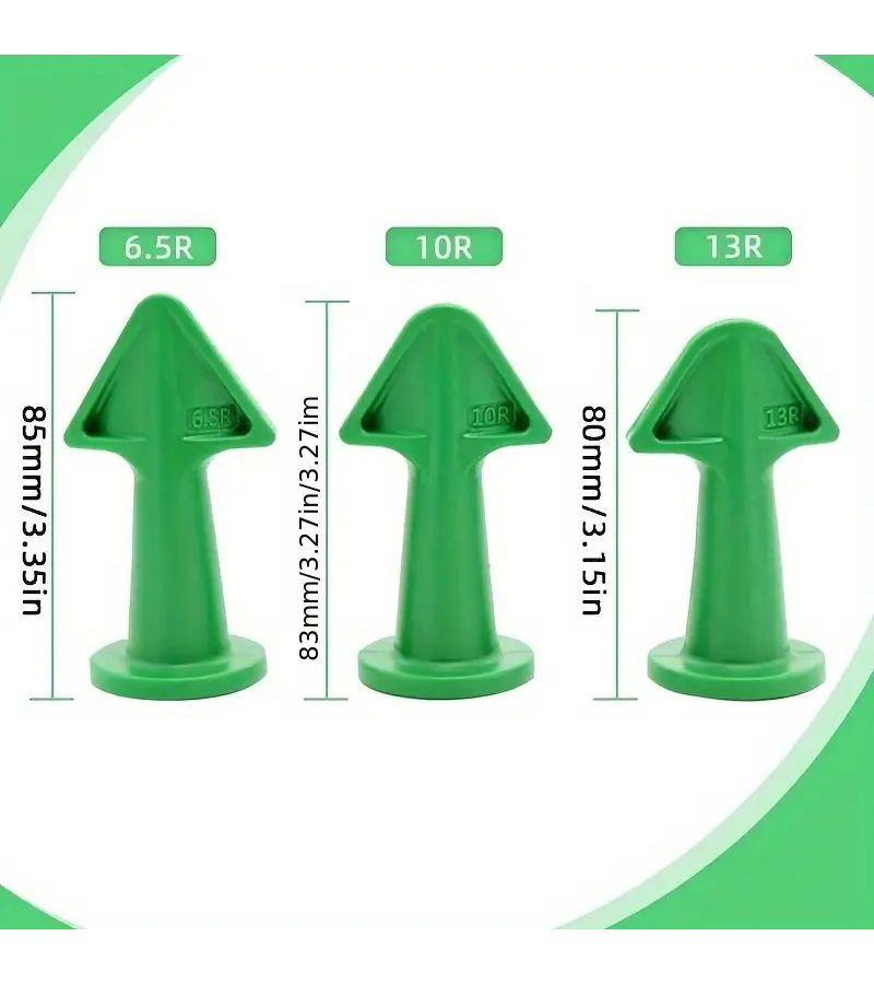 3pcs Green Caulking Sealant Nozzle Grout Applicator and Scraper Set - Image 4
