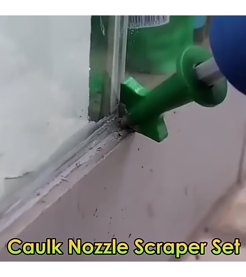 3pcs Green Caulking Sealant Nozzle Grout Applicator and Scraper Set - Image 1