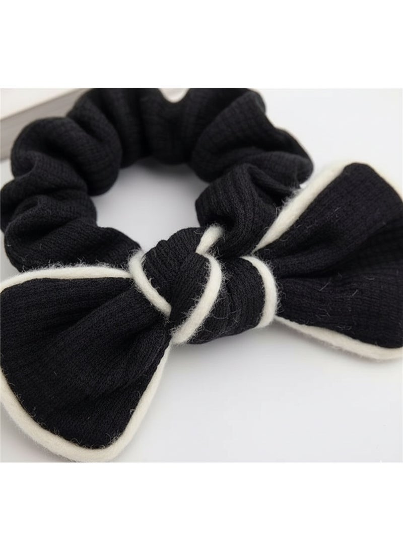 Cotton Bow Elastic Hair Tie – Elegant Hair Accessory for Girls & Women - Image 1