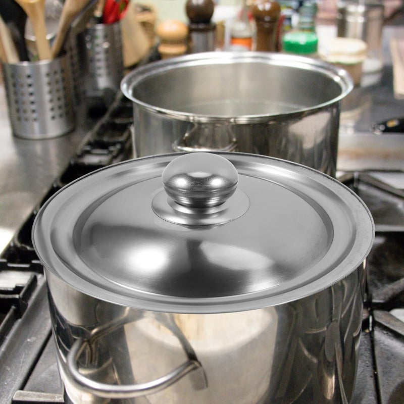 KICHOUSE Stainless Steel Frying Pan Cover 20cm with Knob Universal round Skillet Lid for Cookware Home Kitchen Replacement - Image 5