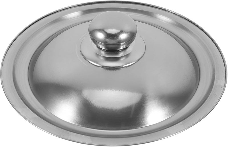 KICHOUSE Stainless Steel Frying Pan Cover 20cm with Knob Universal round Skillet Lid for Cookware Home Kitchen Replacement - Image 1