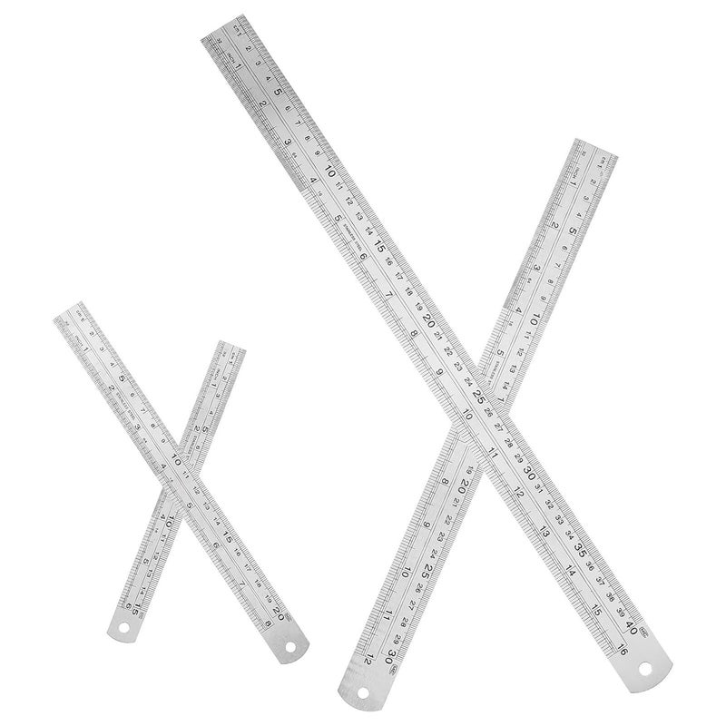 [Hard to source item] Garneck 4pcs Stainless Steel Rulers 15/20/30/40cm Dual-Sided Metric and Imperial Scale Metal Measuring Tools for Office School Workshop Use Globally engineered build Regional distribution available Unprecedented discount Cross-location transit friendly build All-round applied quality Fast moving goods Transit damage minimized design Timely planned dispatch Super practical New & improved Limited stock Balanced structure Scratch resistant Market popular practical build Assorted natural tone picks Discounted price Designed for KSA market Seasonal discount Just landed in store Innovative new product Replaceable parts Global flexible sizing options Global sizing options Seasonal & permanent compatible - Image 1