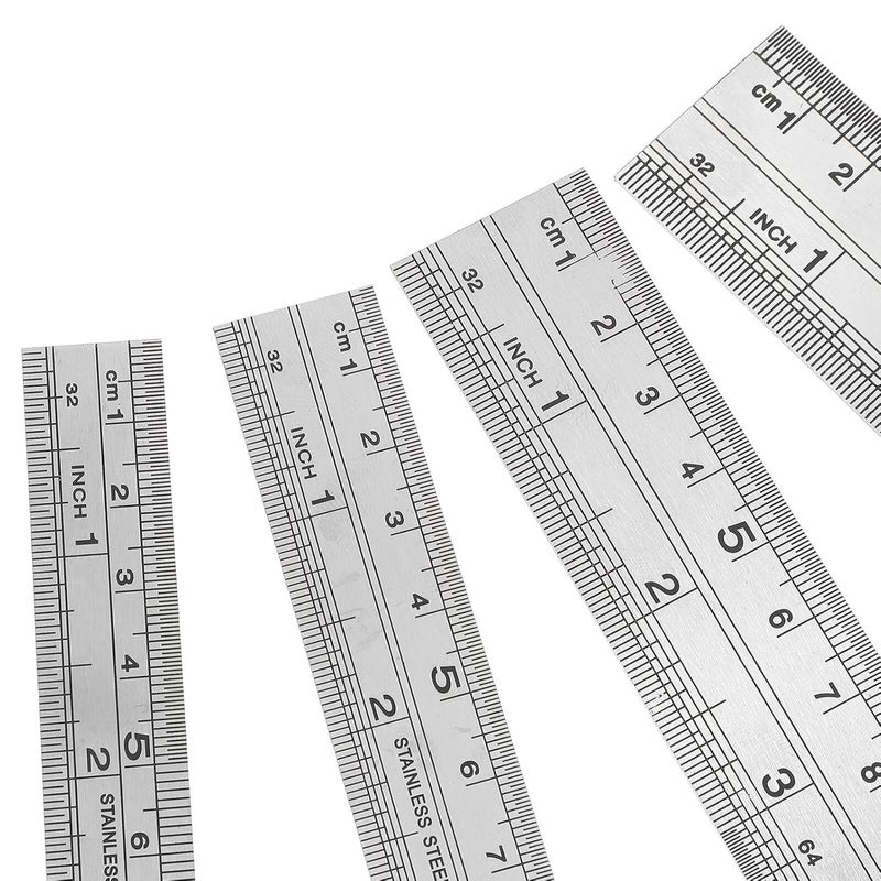[Hard to source item] Garneck 4pcs Stainless Steel Rulers 15/20/30/40cm Dual-Sided Metric and Imperial Scale Metal Measuring Tools for Office School Workshop Use Globally engineered build Regional distribution available Unprecedented discount Cross-location transit friendly build All-round applied quality Fast moving goods Transit damage minimized design Timely planned dispatch Super practical New & improved Limited stock Balanced structure Scratch resistant Market popular practical build Assorted natural tone picks Discounted price Designed for KSA market Seasonal discount Just landed in store Innovative new product Replaceable parts Global flexible sizing options Global sizing options Seasonal & permanent compatible - Image 3