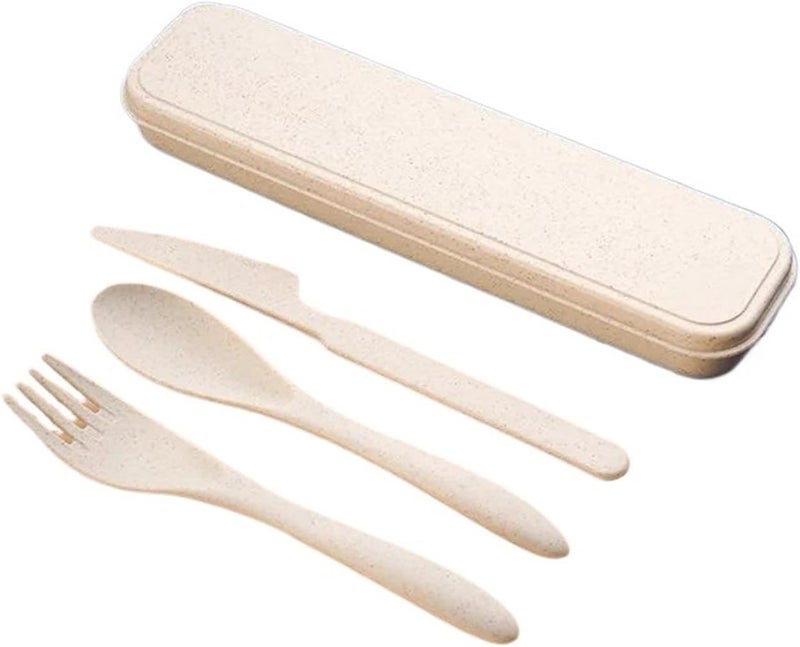 Compatible For Creative Portable Cutlery Set With Case Knife Fork Spoon Office Home Travel Supplies(A) - Image 1