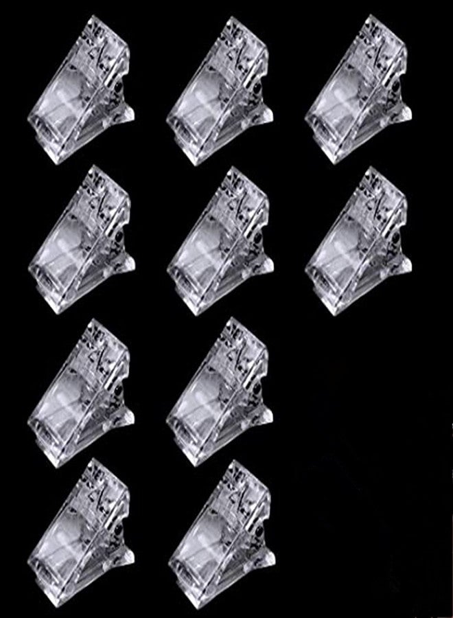 Yimart Nail Tips Clip,Nail Clips,Nail Forms,YIMART Quick Building Nail Tips Clip Plastic Transparent Finger Extension Clip Clamp Extension UV LED Builder DIY Manicure For Nails Salon (10pcs) - Image 1