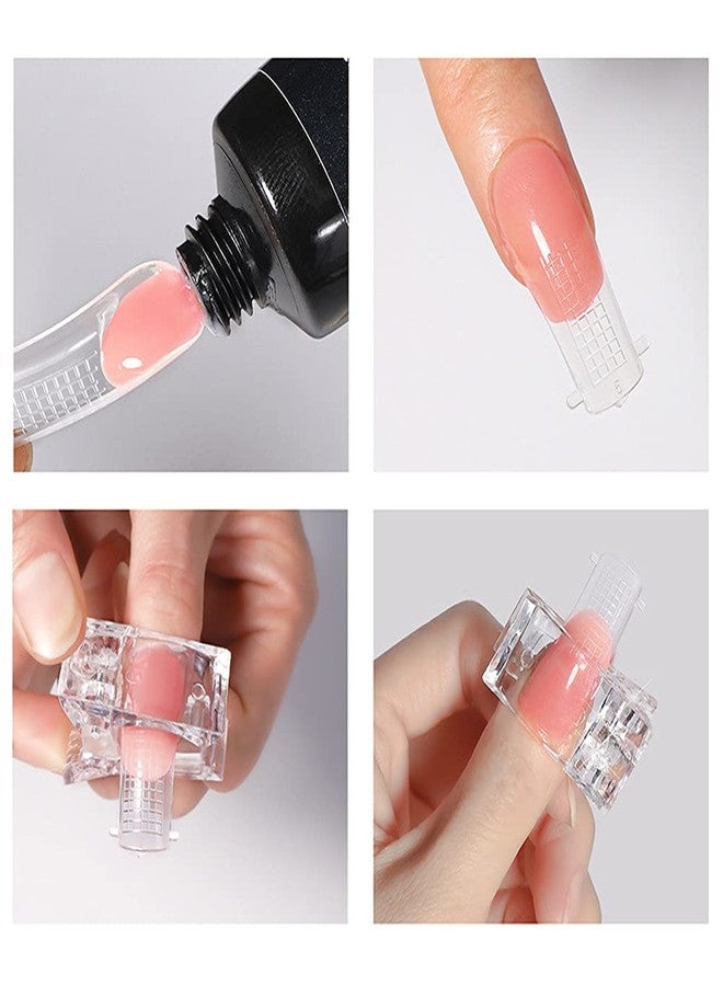 Yimart Nail Tips Clip,Nail Clips,Nail Forms,YIMART Quick Building Nail Tips Clip Plastic Transparent Finger Extension Clip Clamp Extension UV LED Builder DIY Manicure For Nails Salon (10pcs) - Image 5