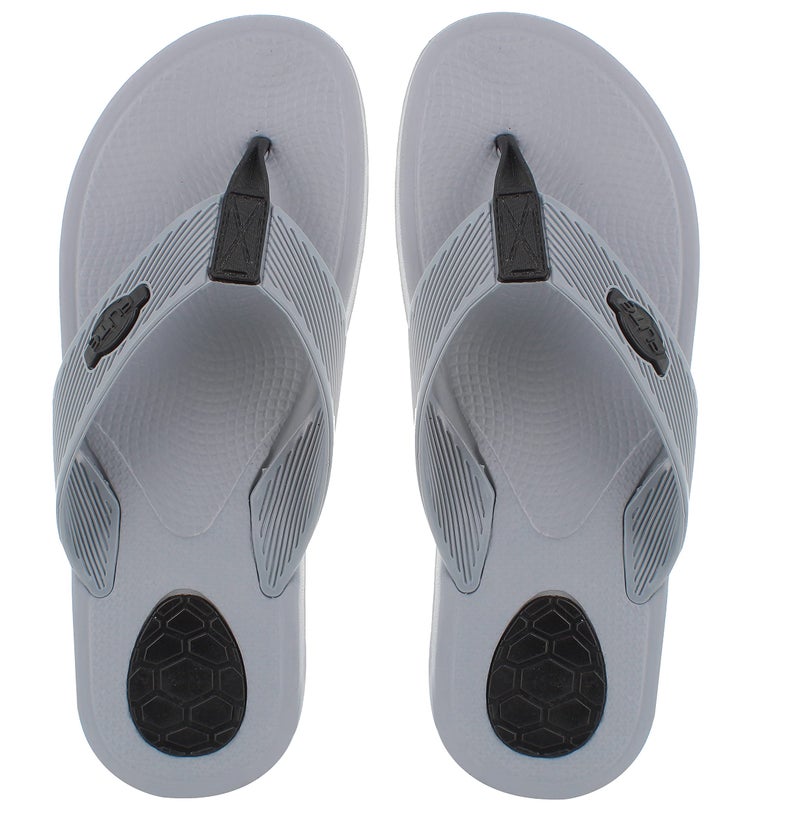 FLITE Men's Grey Black Flip Flops Thong Slipper -8 UK/India (42 EU) (FLN115G) - Image 5